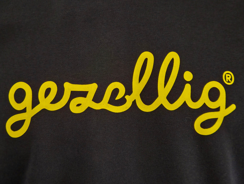 Black Sweater  GEZELLIG logo in Yellow 