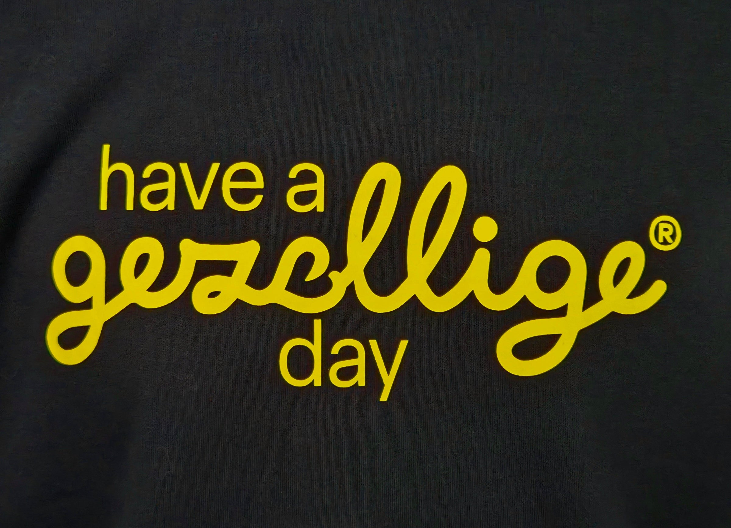 Black Sweater HAVE A GEZELLIGE DAY in Yellow