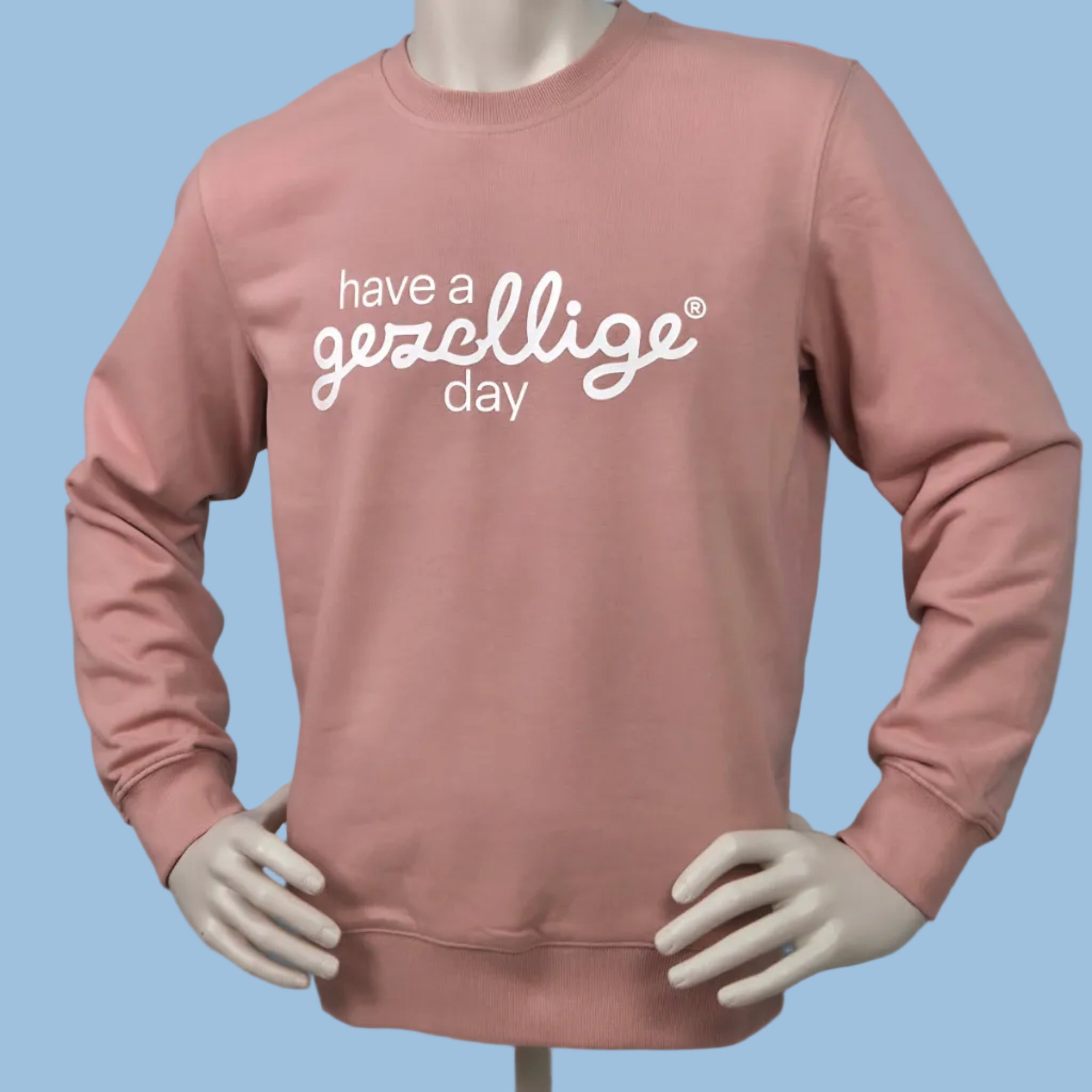 Dusty Pink Sweater HAVE A GEZELLIGE DAY in White