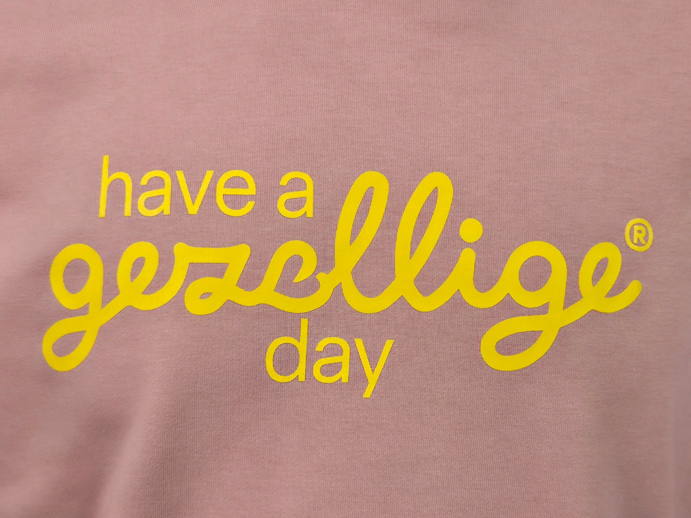 Dusty Pink Sweater HAVE A GEZELLIGE DAY in Yellow
